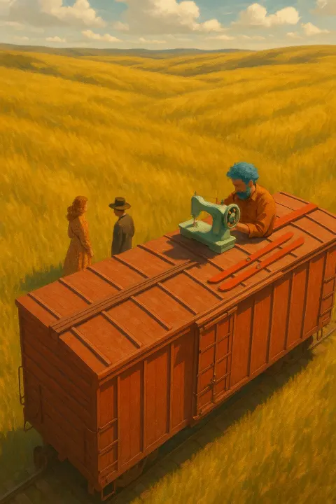 Across Sun-drenched Rolling Hills of Tall Grass under a Vast