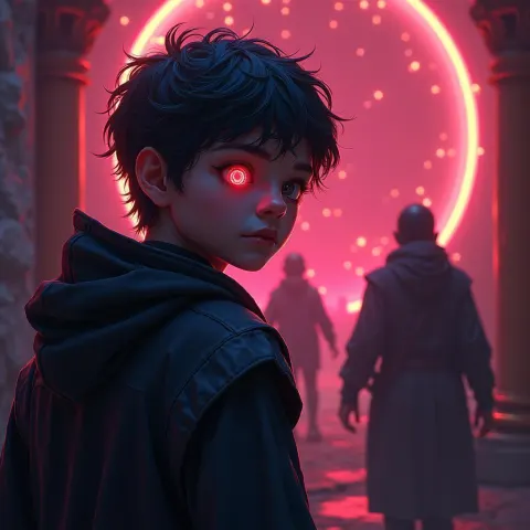 Young Warlock With a Glowing Crazy Eye