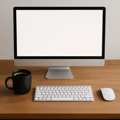 Desk Setup with a Computer