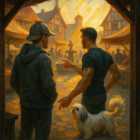 Naturally Framed by Market Stalls