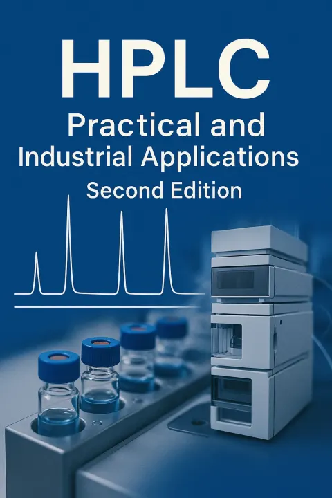 Blue Book Cover Featuring the Title "HPLC Practical