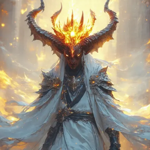 Demon Thief Crowned in Magical Light