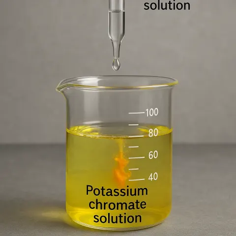 Glass Beaker Contains Potassium Chromate Solution