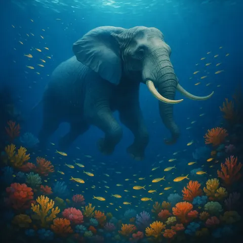 Imagine a Massive Elephant Gliding Smoothly