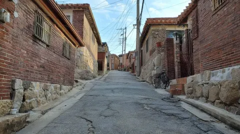 Korean Residential Alleyway, Photorealistic