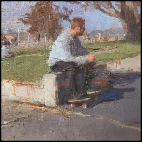 A handsome skateboarder!