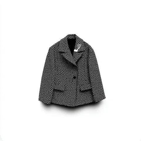 Polka Dot Oversized Tailored Mid-Length Jacket