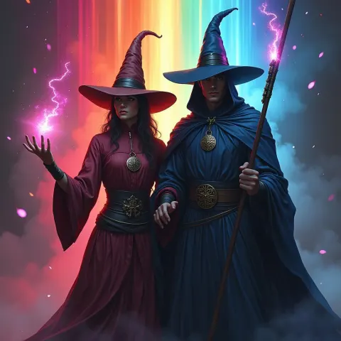 Sorcerer and Cleric Cast a Rainbow Banishment
