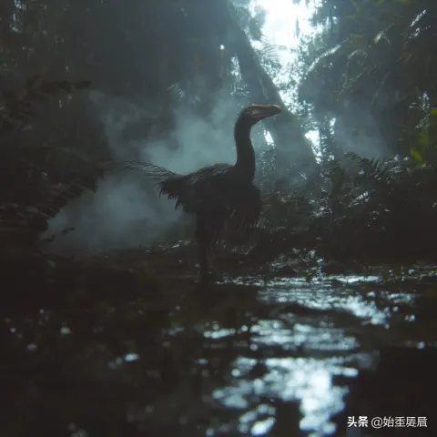 Archaeopteryx in a Humid Jurassic Jungle