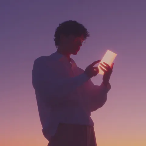 Person using device