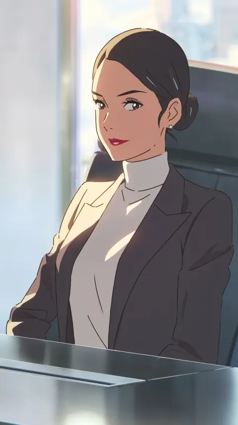 Cinematic anime film still, Makoto Shinkai style, high-end anime, realistic anime face