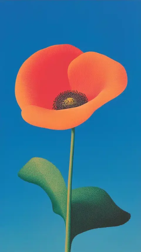 Red And Blue Flowers