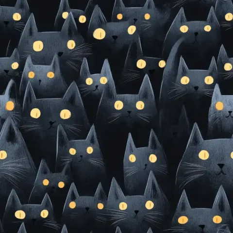 Minimal Cartoon Cats