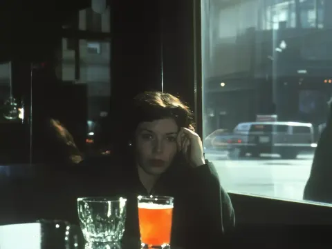 French Woman In Bar