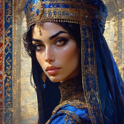 Gothic Byzantine Empress in Cinematic Chiaroscuro