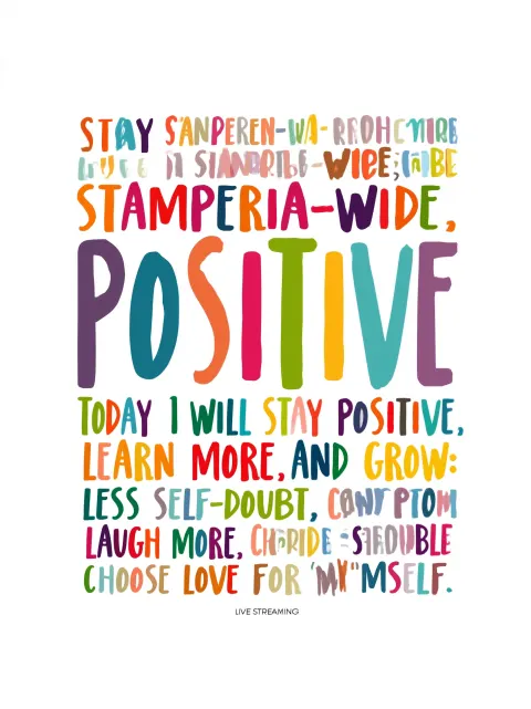 A poster with the words "live streaming" on it, white background