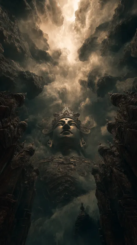 Cinematic shot, epic Chinese ancient mythology, grand scale