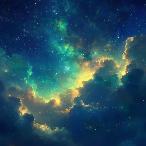Midnight Oil Celestial Fantasy Under Starlit Skies