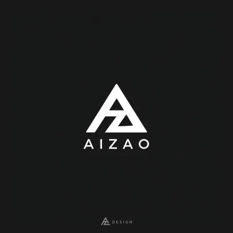 Please design a creative logo based on the company name "AIZAO." The logo should be centrally aligne