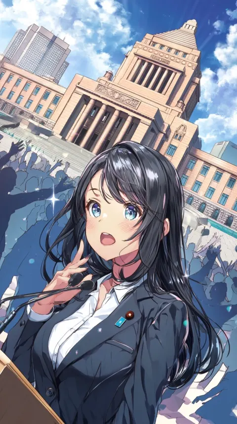 Light Novel Style Young Female Prime Minister