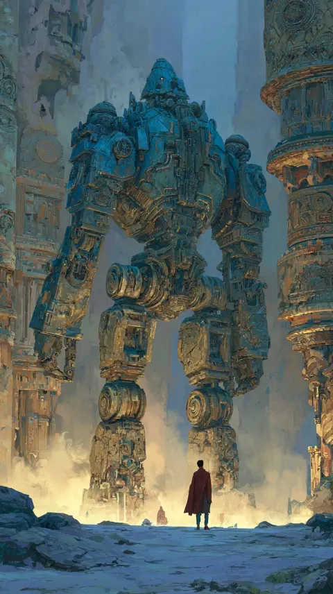 Behold the colossus. Atmospheric lighting.