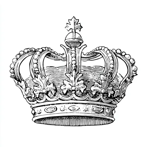 A simple line drawing of the french marquis's crown used in the coat of arms.