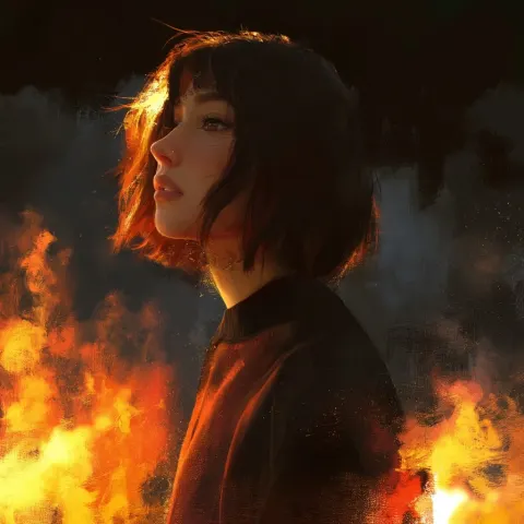 She's just a girl and she's on fire Hotter than a fantasy, lonely like a highway