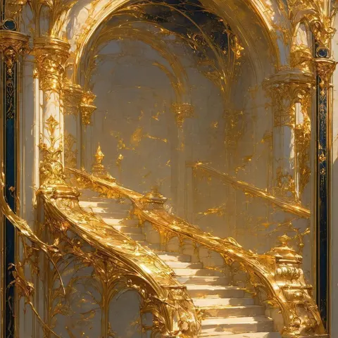 Gigachad Hero Framed in Art Nouveau Splendor