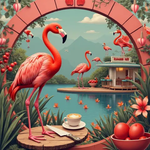 Flamingo Cafe Collage as Experimental Album Cover