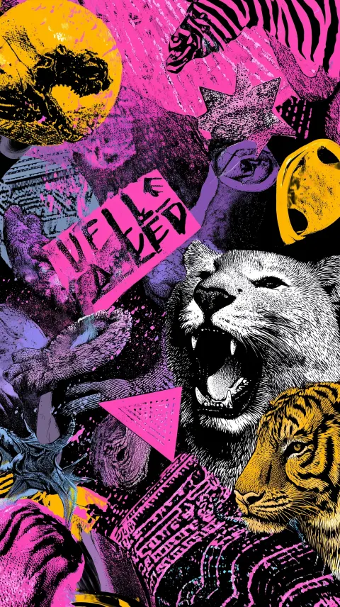 Scenes from a wild party, flyer design