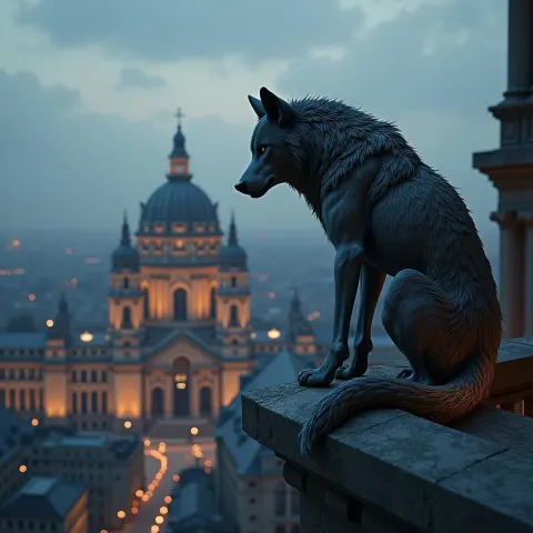 Werewolf Perched Atop Lviv Opera House