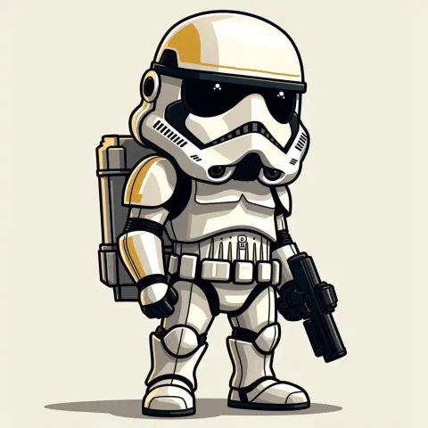 Bold Stormtrooper in Black White and Yellow