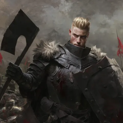 A man with blonde hair styled into an undercut and brown eyes