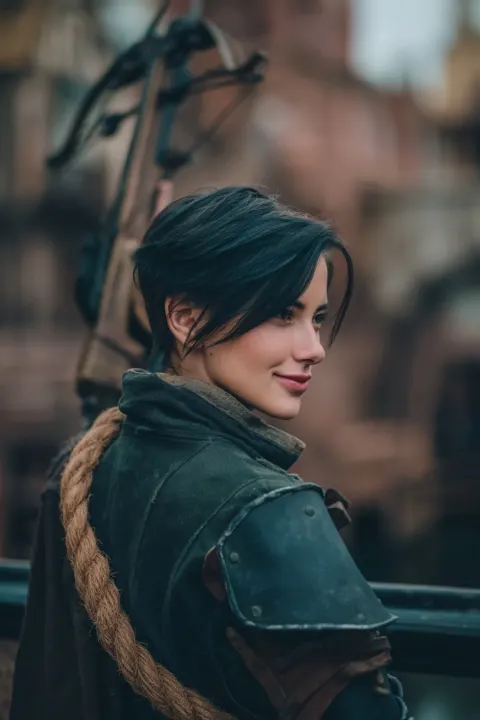 Profile close up of Cole Drakeson, 14 year old teenager with short dark blue hair