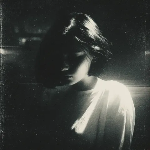 Cinematic film photography still, arty, abstract, top-down angle, vintage lens, ruined image