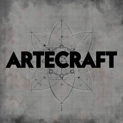 Text "ARTECRAFT", font looks like drafted by hand, letter "C" rounded in the middle