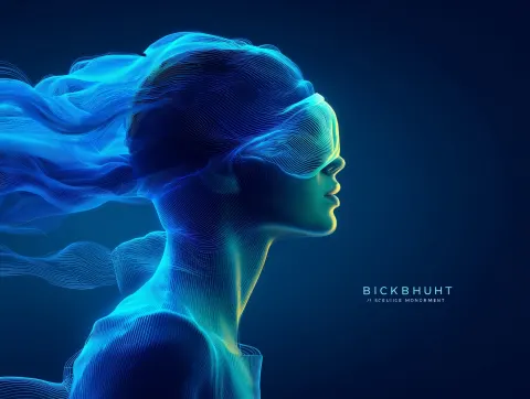 Create a minimalist but futuristic background with blue, yellow and green