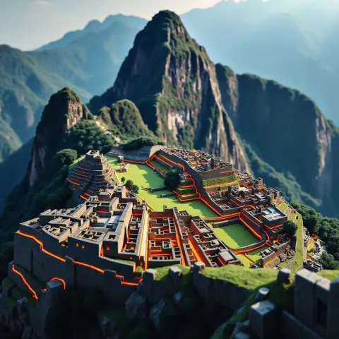 Machu Picchu Reborn With Glowing Future Tech