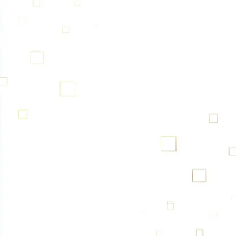 Minimalist white background, scattered geometric squares outline only