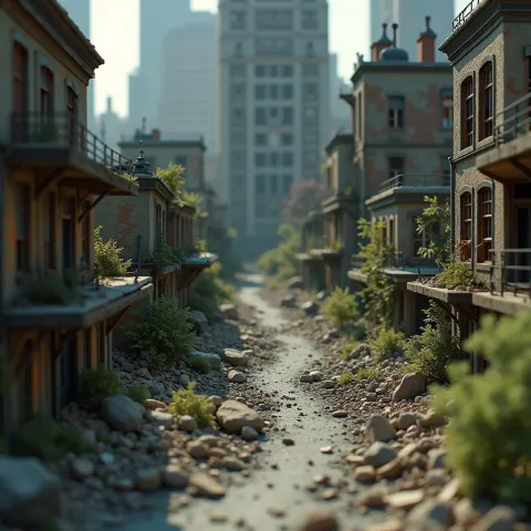 Stop Motion Manhattan Ruined by Alien Invasion