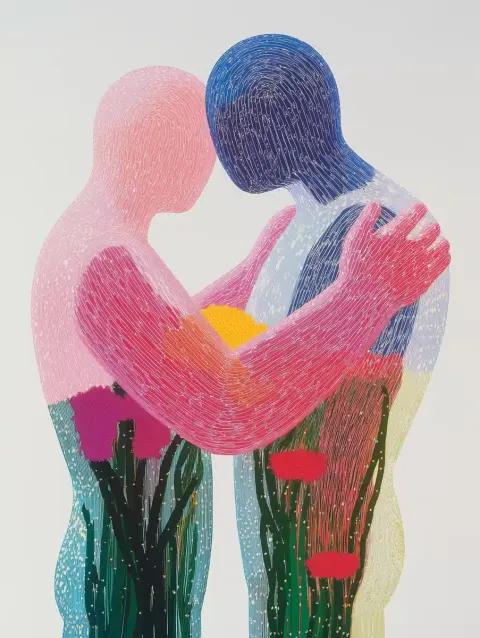 Floral Embrace Illustration