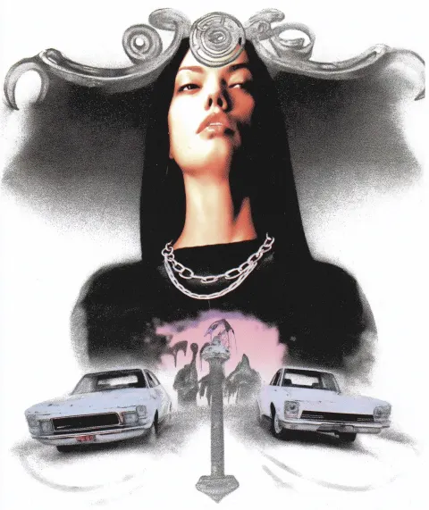 00's internet graphic artwork, cyber 2k, white background, gothic country influence