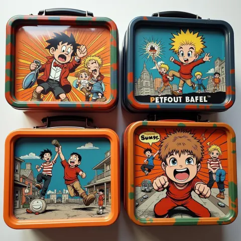Vintage TV Lunchboxes in High Energy Manga