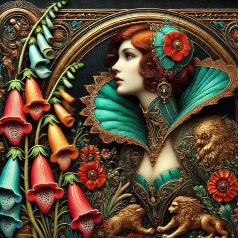Art Nouveau Woman with Oz Influences
