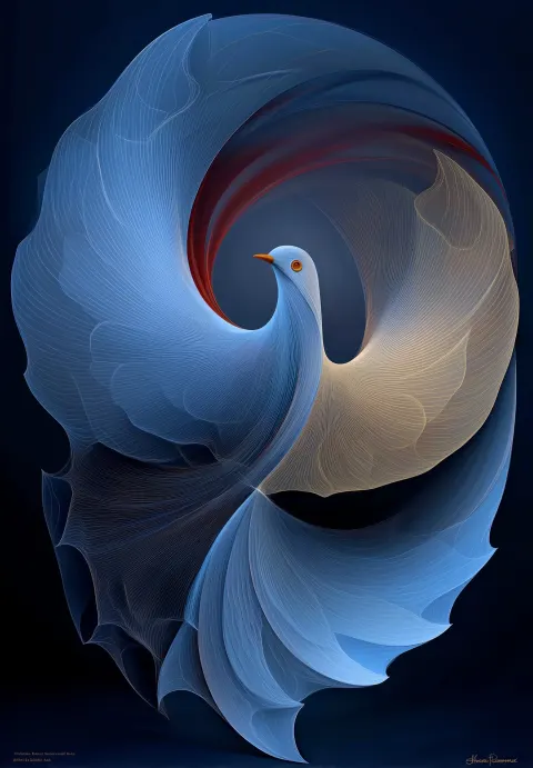 Illustration of a poster celebrating the concept of peace. Includes negative space
