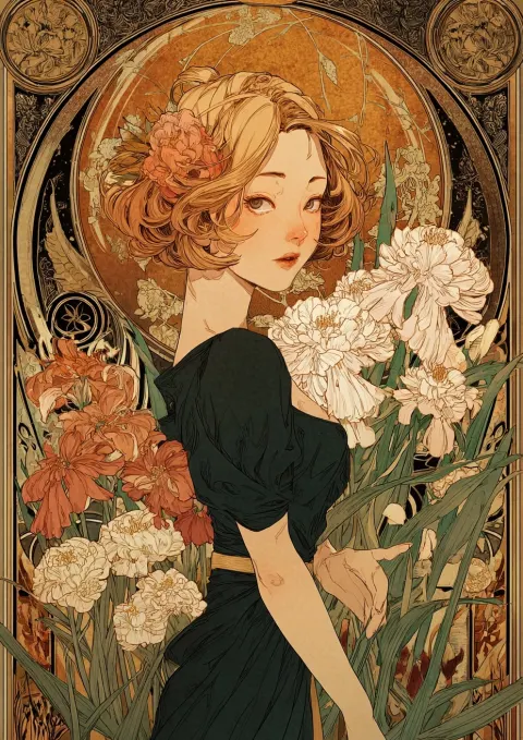 Art Nouveau, cool anime ,lover