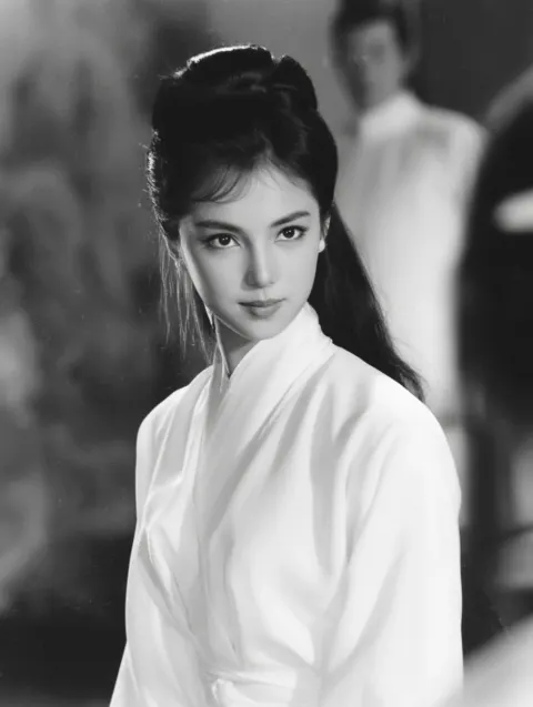 1960s Film Style Heroine in White