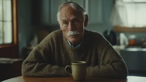 Close-up of William, a 79-year-old man, Southern American