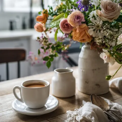 Turning Coffee Into a Daily Ritual, barista style coffee, morning, cozy farmhouse kitchen