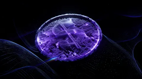 Highly detailed 3D CGI digital art, pure black background
